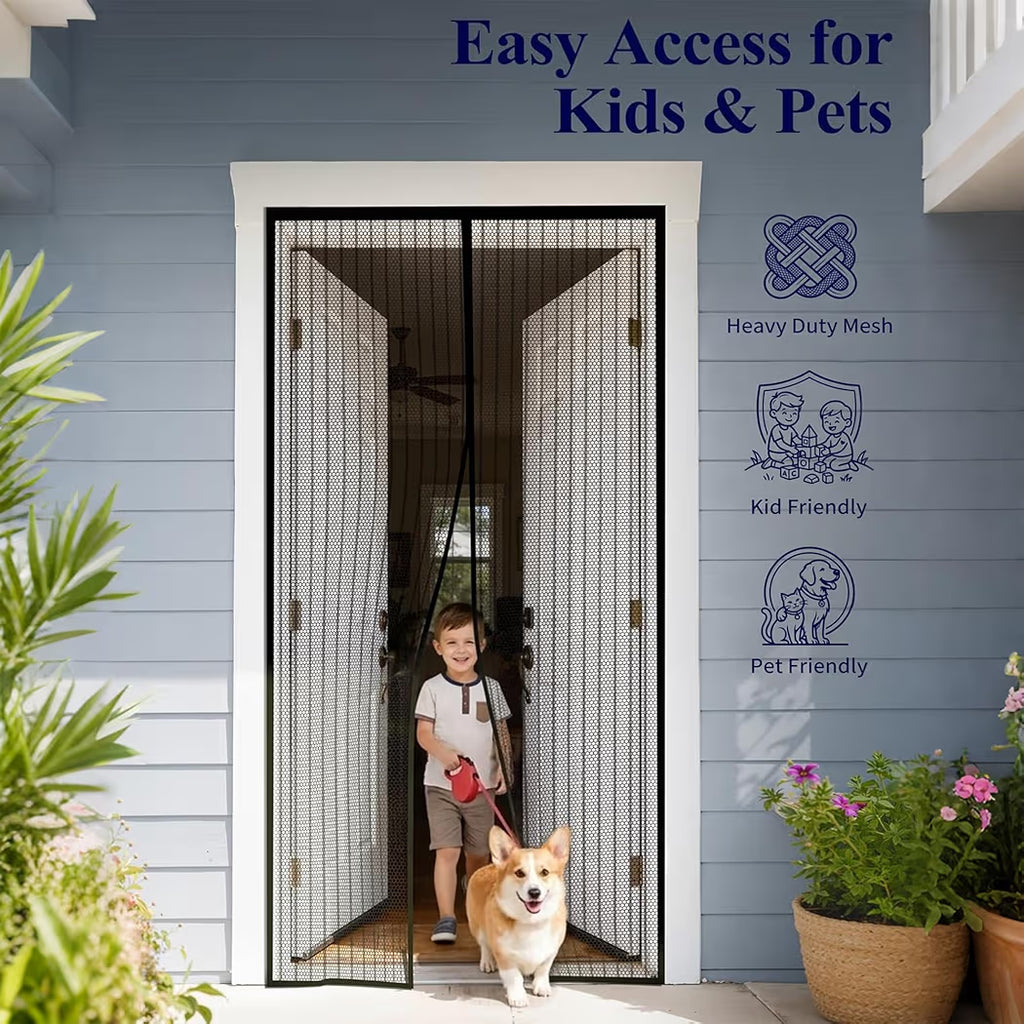 Mesh Screen Net Home Magnetic Foldable Anti Mosquito Door Curtains