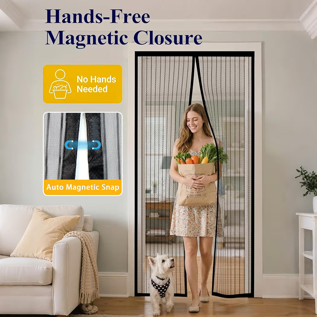 Mesh Screen Net Home Magnetic Foldable Anti Mosquito Door Curtains