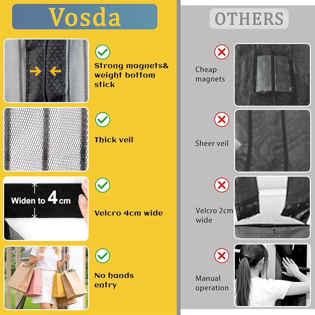 Mesh Screen Net Home Magnetic Foldable Anti Mosquito Door Curtains