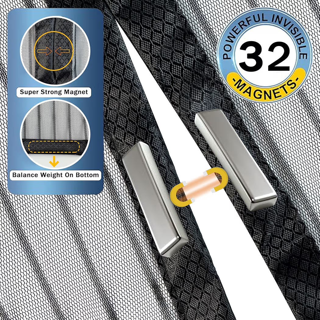 Mesh Screen Net Home Magnetic Foldable Anti Mosquito Door Curtains